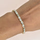 Bezel Set Tennis Bracelet with 0.30ct Emerald Cut Lab Grown Diamonds