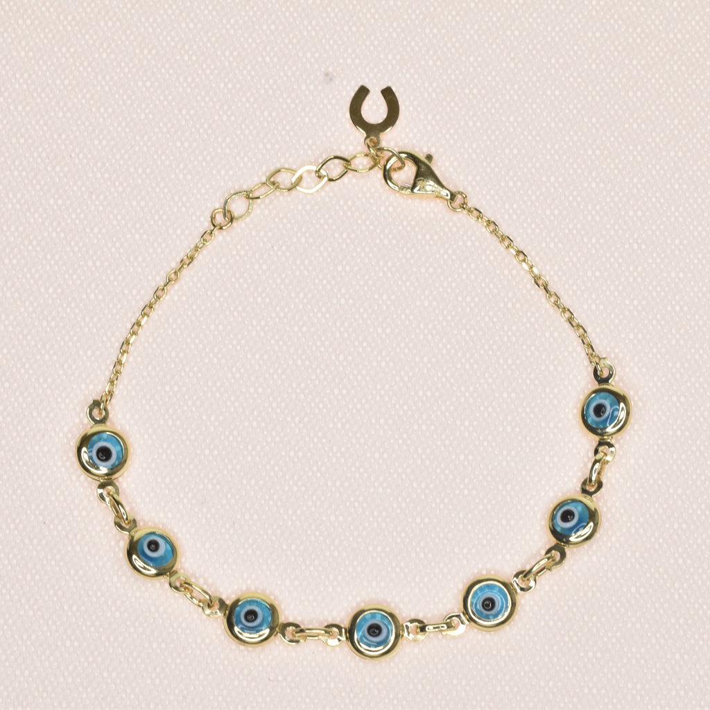 Evil Eye Chain Bracelet In The Classic Blue Colour (Small)