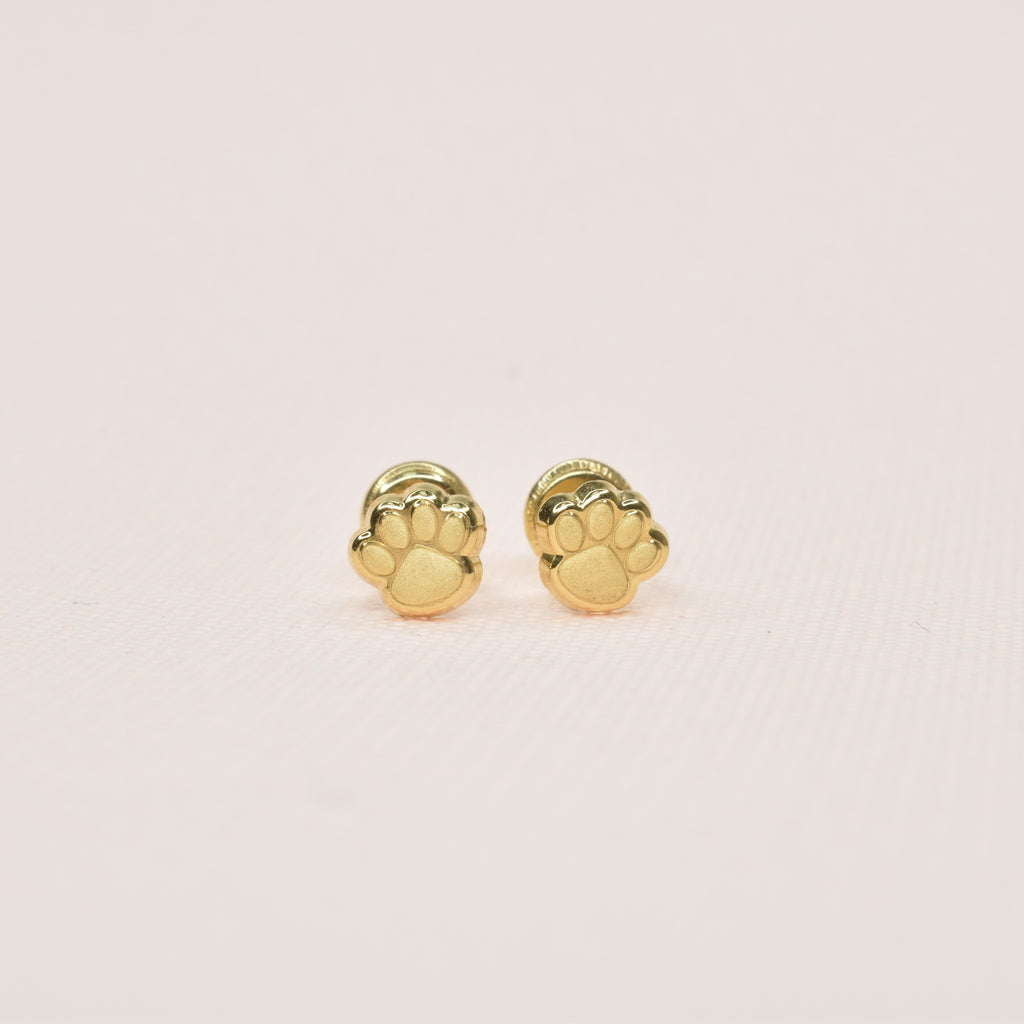Gold Footprint Earrings