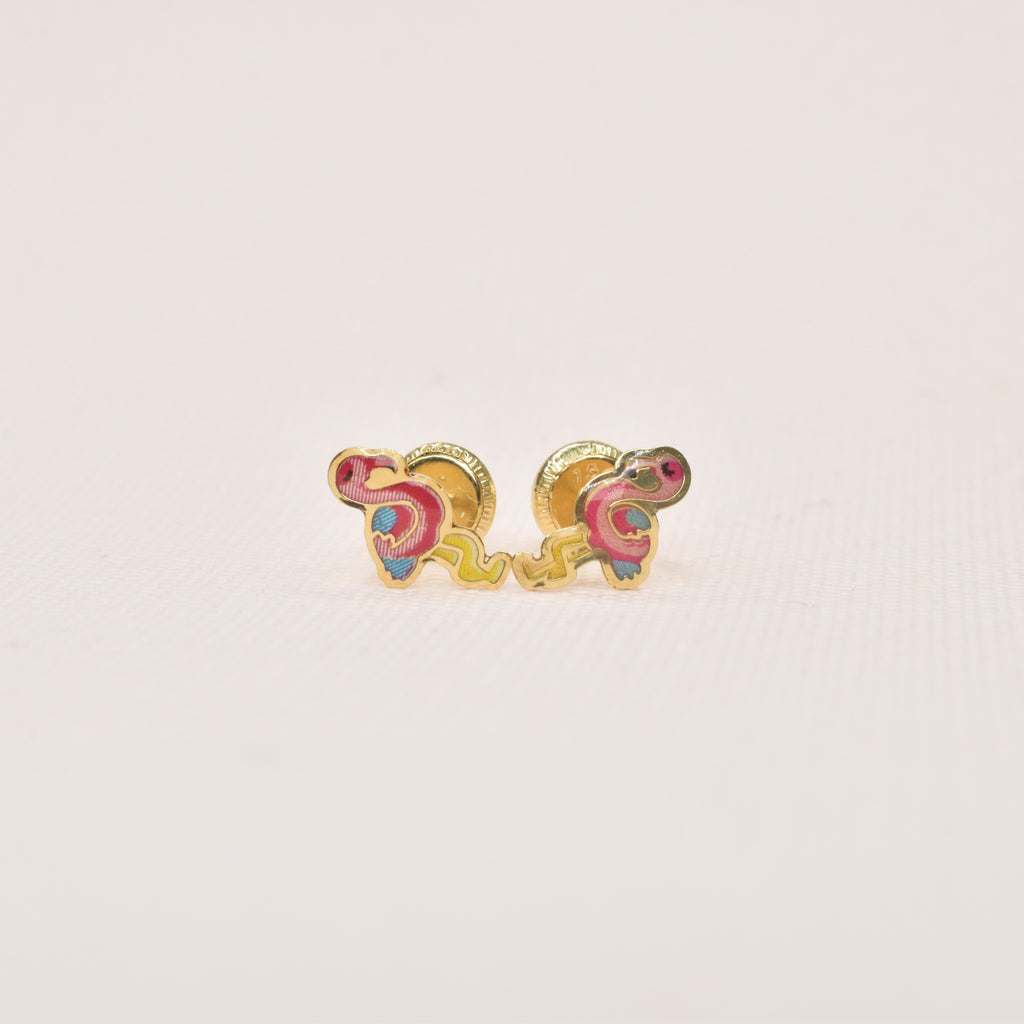 Flamingo Enamel Earrings