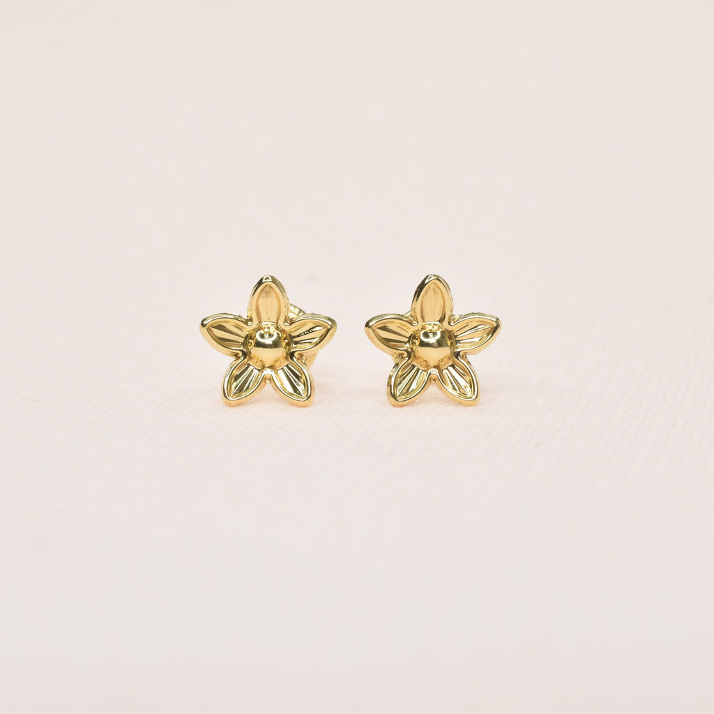 Gold Flower Earrings