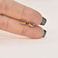Rainbow Color Coin Earrings