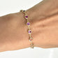 Rainbow Sapphire Chain Bracelet