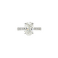 3ct Oval Shape Lab Grown Diamond Engagement Ring with Pave Band