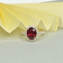 Pigeon Blood Ruby Engagement Ring