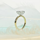 Sideways Set Emerald Diamond Ring