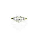 Oval Trilogy Ring with Round Diamonds