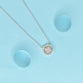Double Halo Two Tone Pendant