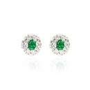 Emerald and Diamond Dress Earrings