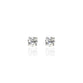 4ct Round Lab Grown Diamond Earrings with 4 Prongs