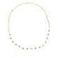Emerald and diamond half and half chain