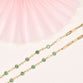 Emerald and diamond half and half chain