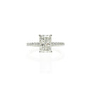 Radiant Cut Diamond Engagement Ring with Pavé Band