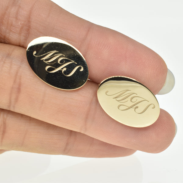 Engraved Men's gold Cufflinks NIYA K