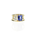Moi Et Toi ring with Diamond and Tanzanite