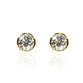 4ct Lab Grown Bezel Set Round Diamond Earrings