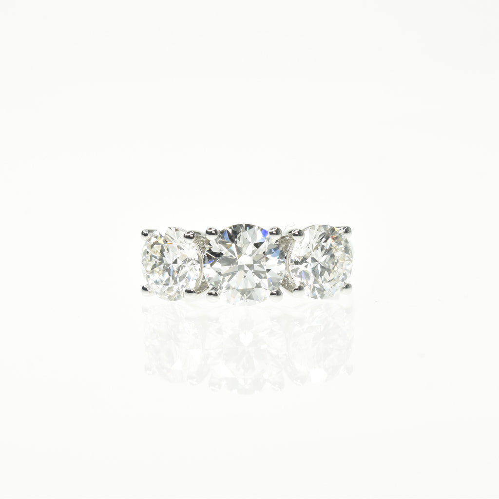 Round Brilliant Trilogy Engagement Ring