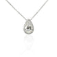 Lab Grown Diamond Necklace with a 2ct Pear Shape Diamond and Halo