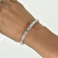 Emerald Cut Half Bangle with 1ct Lab Grown Diamonds
