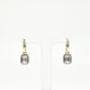 2ct Lab Grown Diamond Emerald Cut Earrings with Hoop