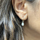 1ct Lab Grown Diamond Pear Shaped Earrings with Hoops