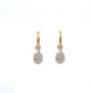 1ct Lab Grown Diamond Pear Shaped Earrings with Hoops