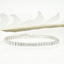 Emerald Cut Tennis Bracelet with 0.15ct Diamonds