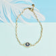 Diamond & Sapphire Evil eye Bracelet