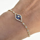 Diamond & Sapphire Evil eye Bracelet