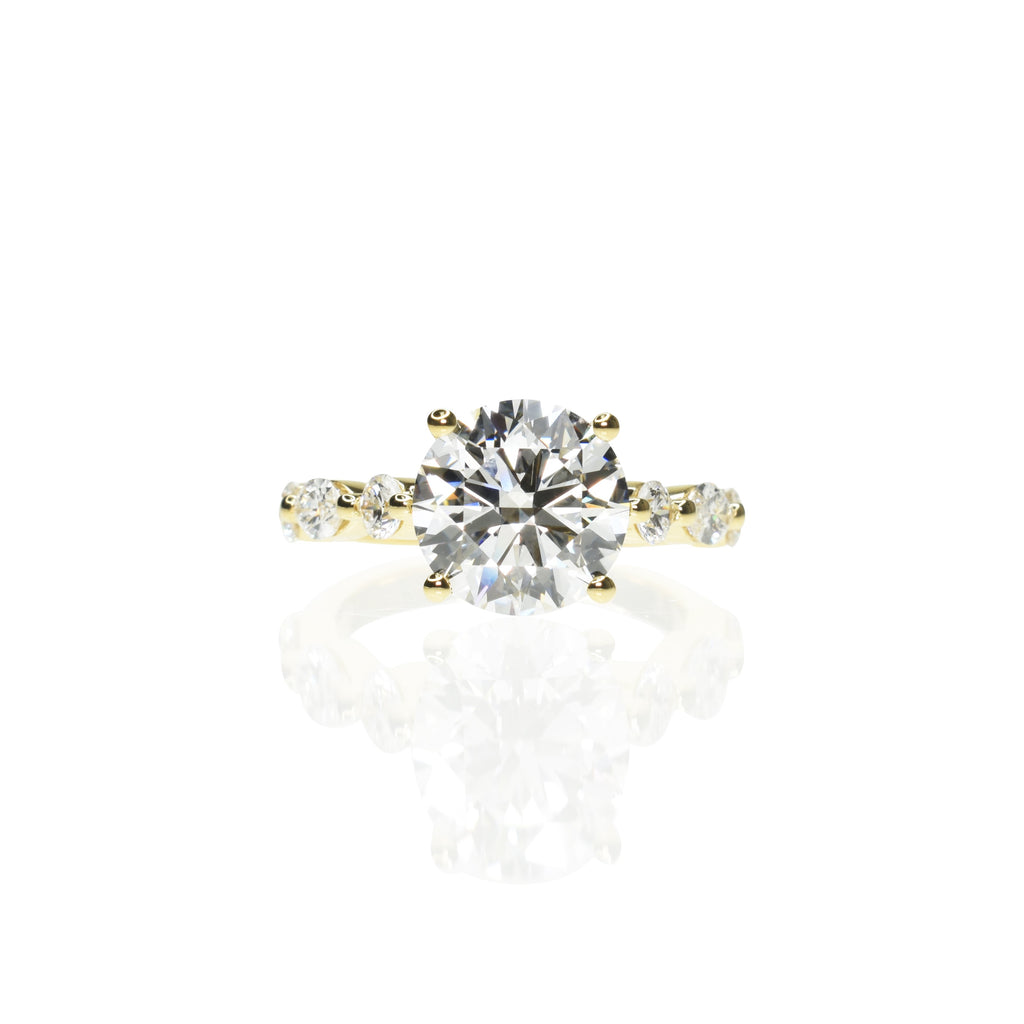 3ct Lab Grown Diamond Ring with marquise and round diamond band