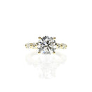 3ct Lab Grown Diamond Ring with marquise and round diamond band