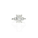 Long Cushion Cut with Round Side stones