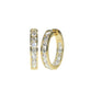 Lab Grown Diamond Hoops with Channel Set Round Diamonds