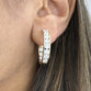 Lab Grown Diamond Hoops with Channel Set Round Diamonds