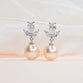 South Sea Pearl with Lab Grown Diamond Earrings