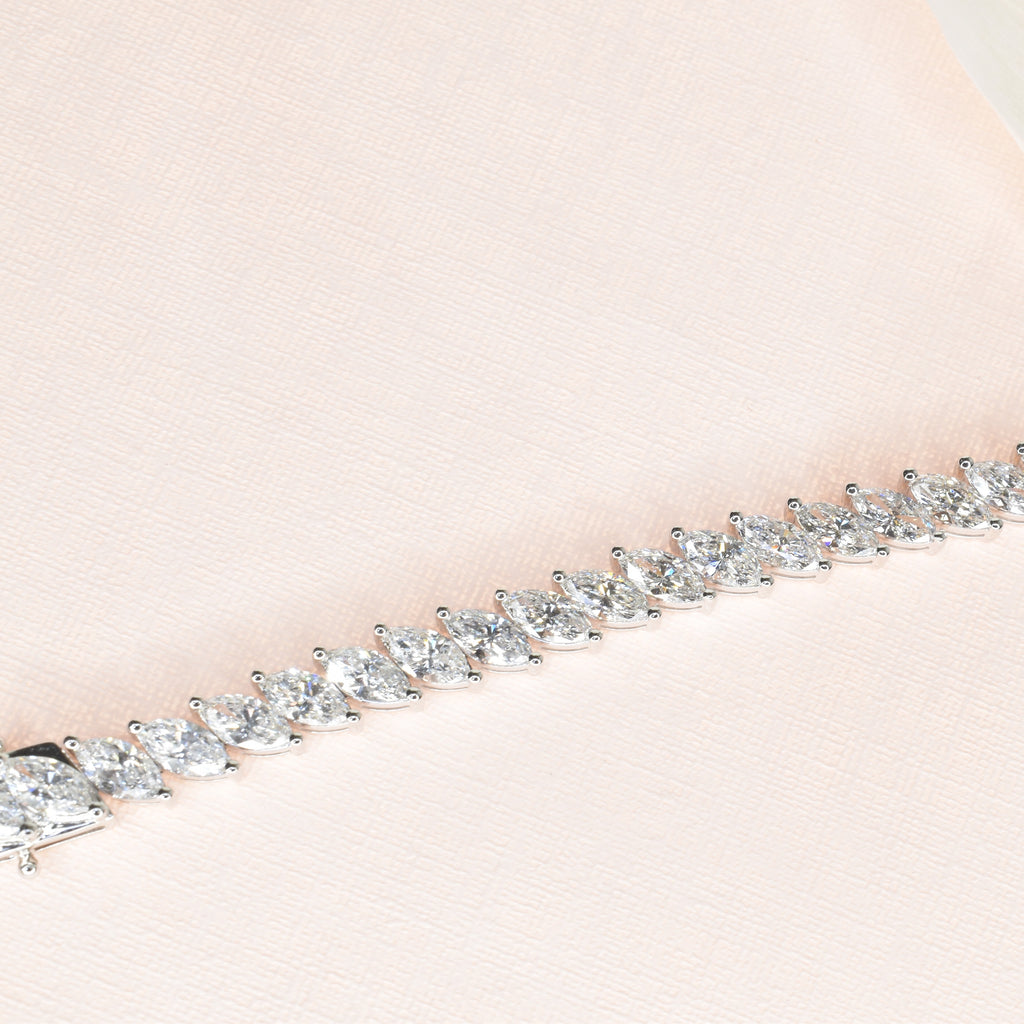 Lab Grown Diamond Bracelet with 0.26ct Marquise Shape Diamonds