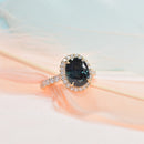 Blue Alexandrite Engagement Ring