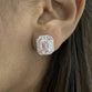 4ct Lab Grown Pink Emerald Cut Diamond Earrings