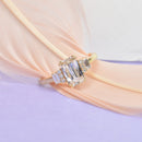 Ashoka Cut Diamond with Trapeze Illusion