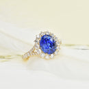 Oval Sapphire with Diamonds