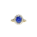 Oval Sapphire Ring with Split Shank