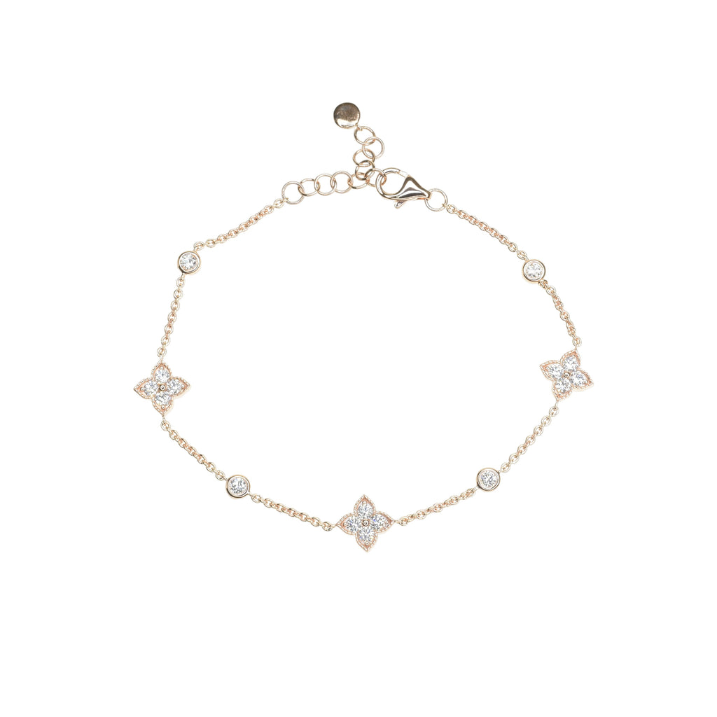 Diamonds Clovers Chain Bracelet