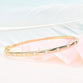 Starburst Gold Bangle with Diamonds 3mm Wide