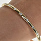 Starburst Gold Bangle with Diamonds 3mm Wide