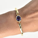 Vivid Purple Sapphire Bangle