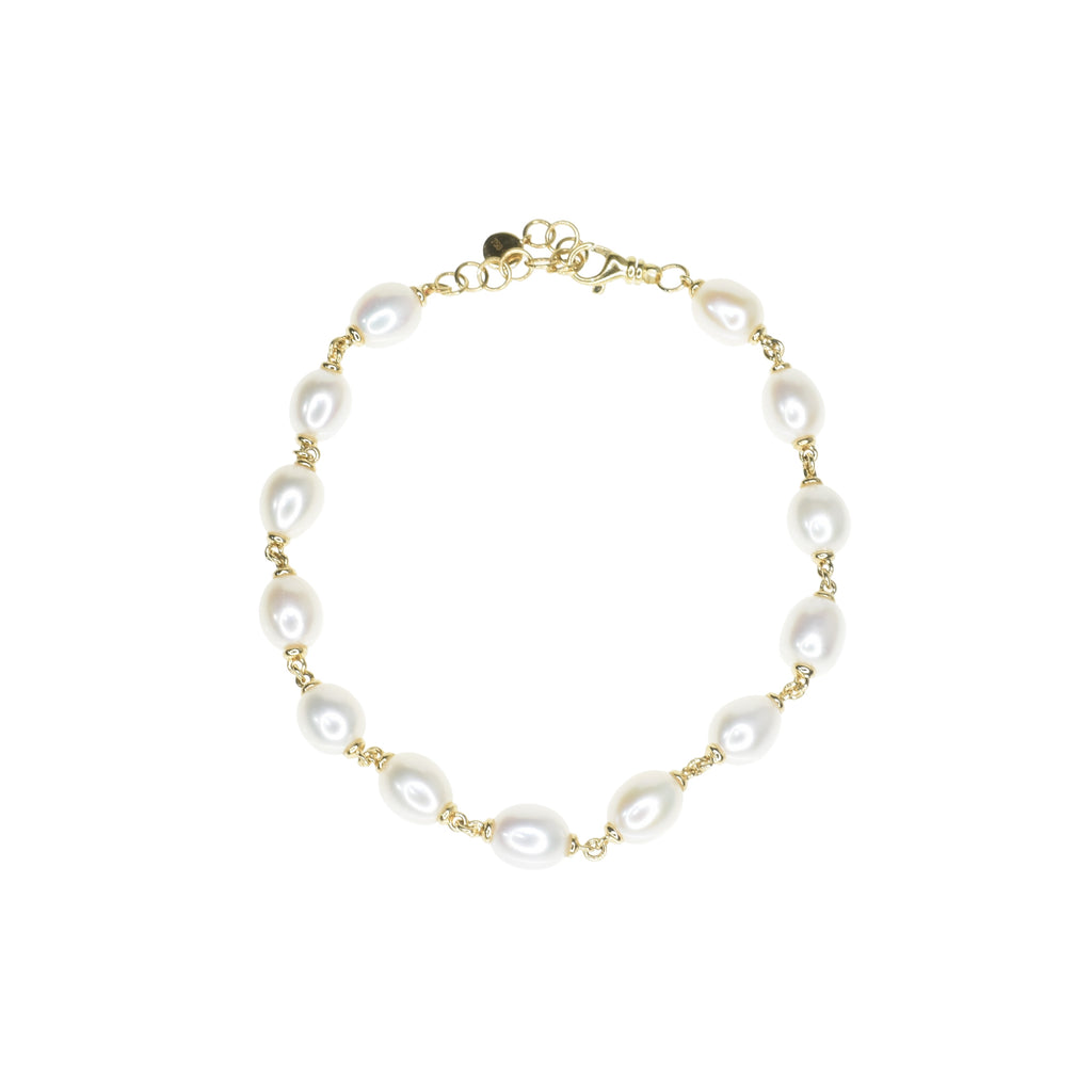 Egg Shape Akoya Pearl Bracelet