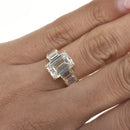 3ct Emerald Cut Diamond with Graduated Baguettes