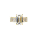 3ct Emerald Cut Diamond with Graduated Baguettes