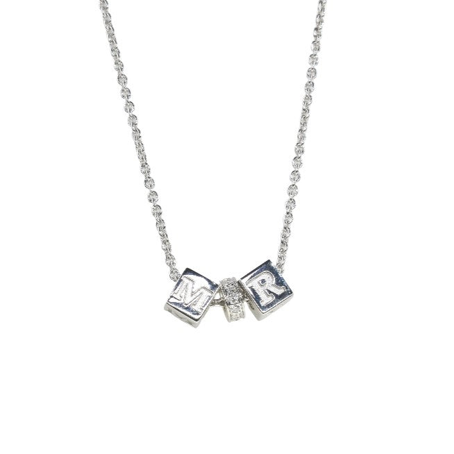 Lettered Block Necklace