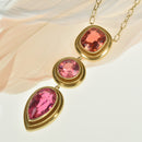 Unique Red Gemstone Necklace